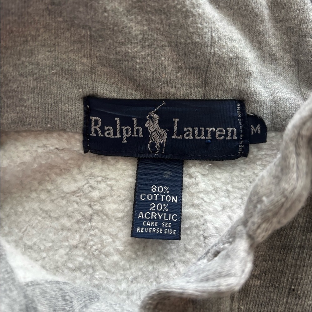 Ralph Lauren Gray Mock Neck Sweatshirt - Medium - Tennis Creat - Picture 3 of 8